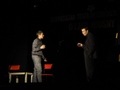 aktorzy na scenie Adrian Przerwa i Piotr Wrzosek
