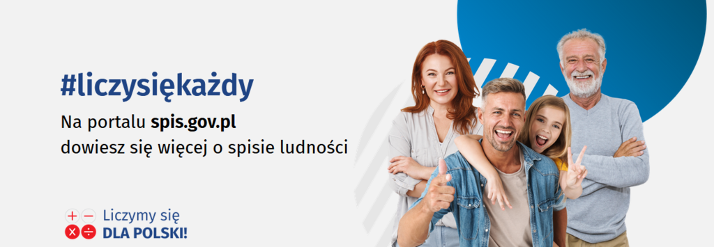 zdjęcie rodziny zachęcającej do udziału w spisie